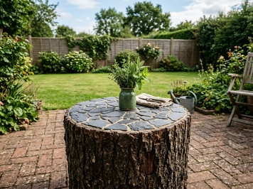 11 Tree Stump Ideas for Backyard: Planters, Seats & Tables - Featured