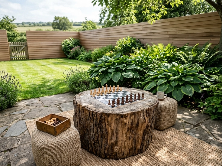 Chessboard Stump Table