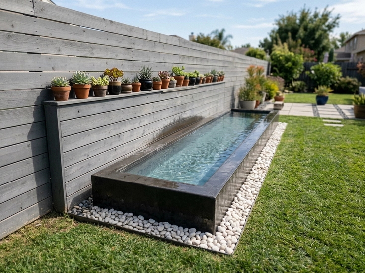 Fence-Edge Infinity Trough Pool