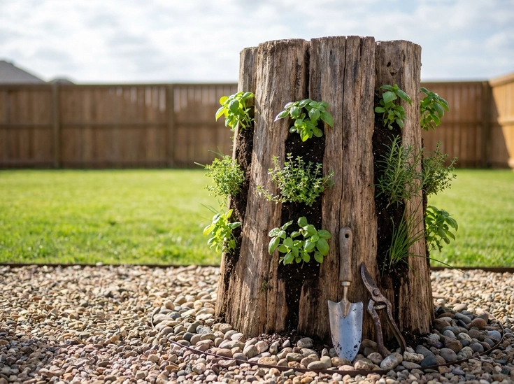 Herb-Stuffed Crack Planter