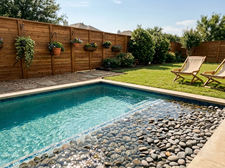 Natural Stone Tanning Ledge Pool