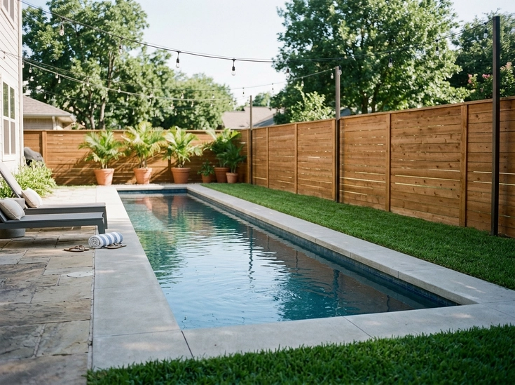 Straight-Edge Lap Pool